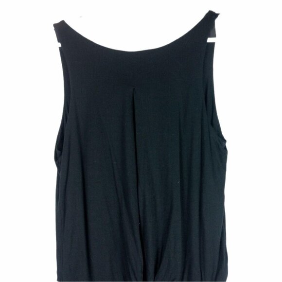 Witchery Dress Womens 10 Black Sleeveless Midi Tencel Drop Waist From Australia - Picture 9 of 11